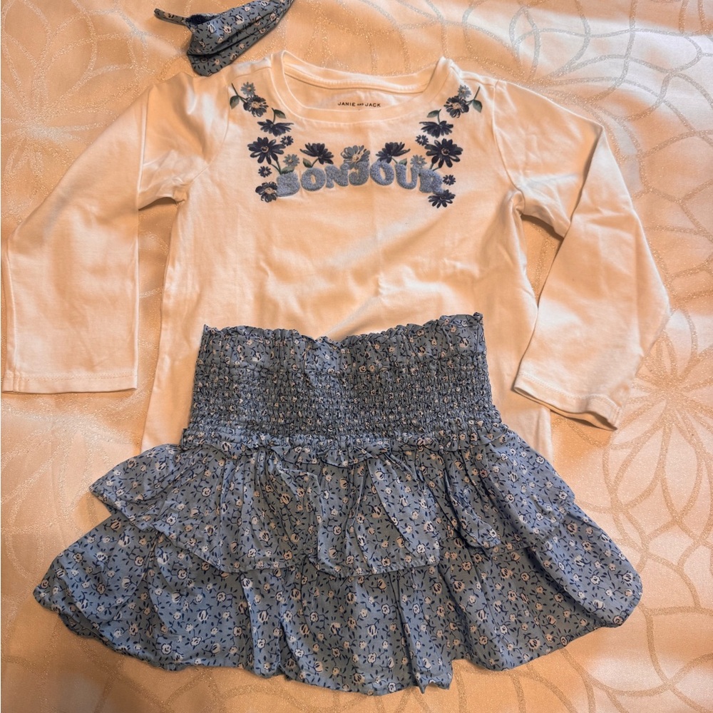 Janie & Jack Outfit with matching headband, size 3T